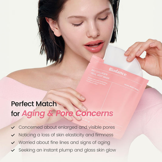 BIODANCE Bio-Collagen Real Deep Mask, Hydrating Overnight Hydrogel Mask