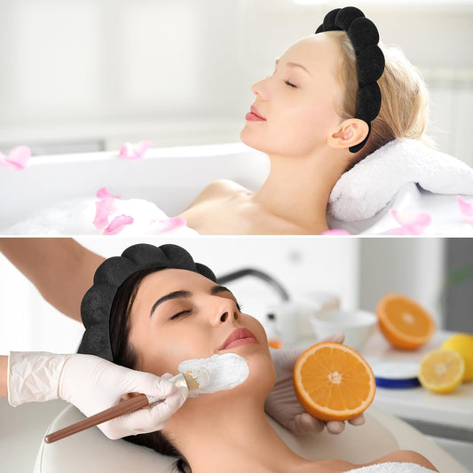 Spa Headbands for Washing Face or Facial, Set of 2