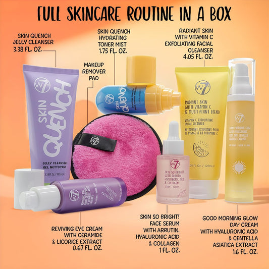 W7 Beauty Blast Skincare Secrets Set - Complete Full Size Skincare Routine