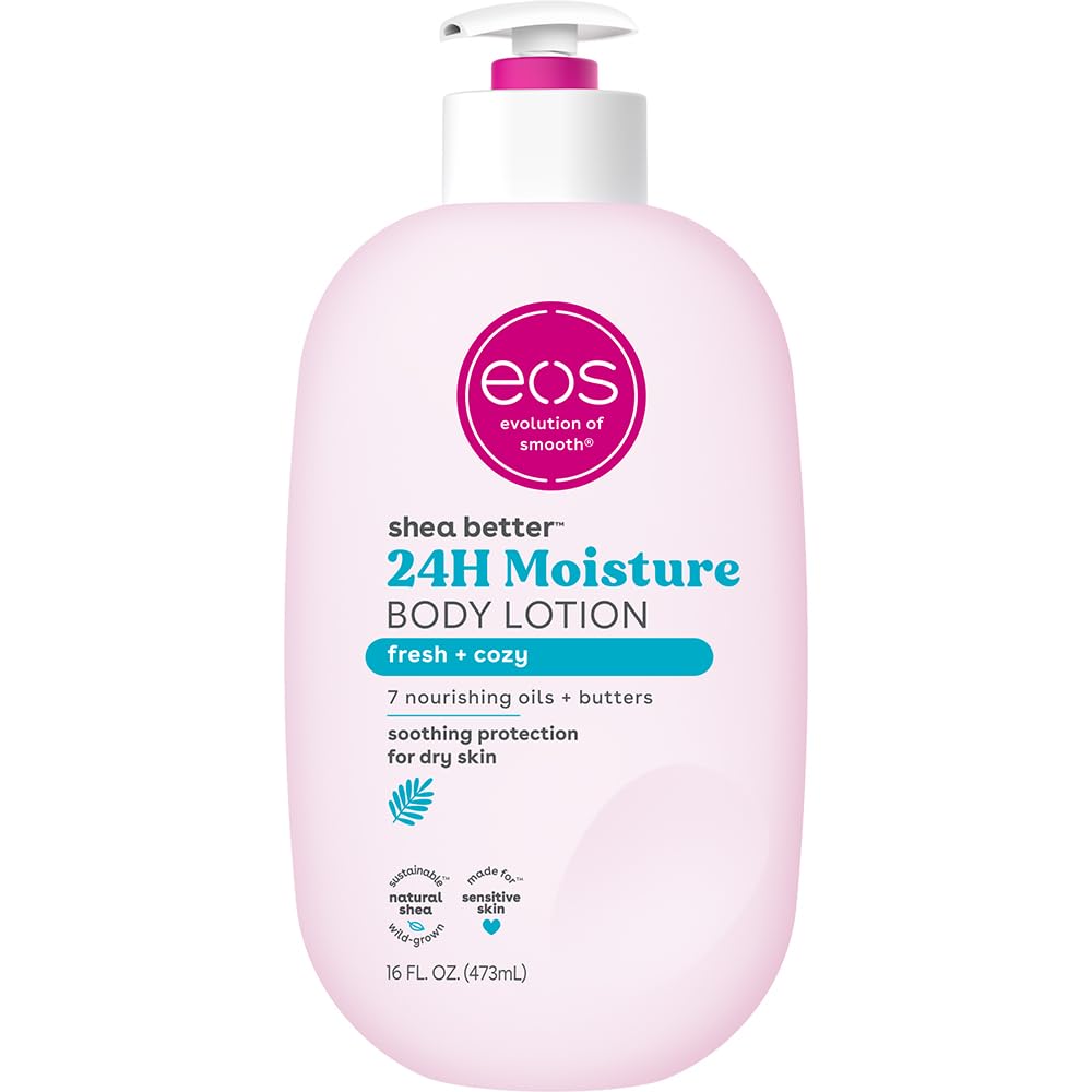 eos Shea Better Body Lotion, Fresh & Cozy, 24-Hour Moisture Skin Care
