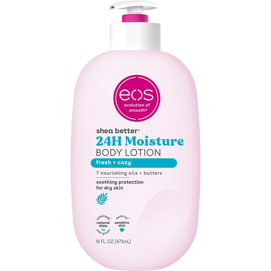 eos Shea Better Body Lotion, Fresh & Cozy, 24-Hour Moisture Skin Care