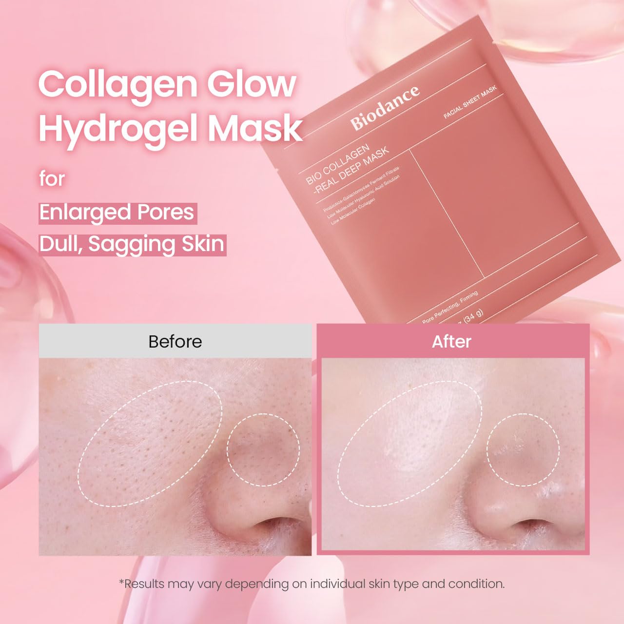 BIODANCE Bio-Collagen Real Deep Mask, Hydrating Overnight Hydrogel Mask