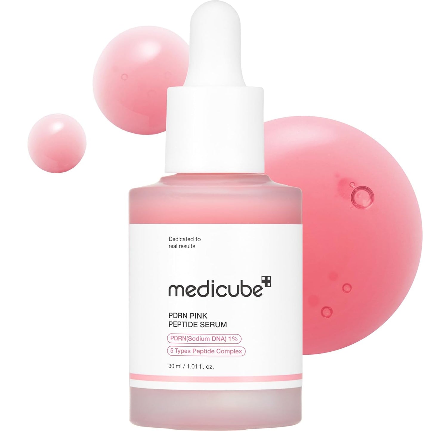 Medicube PDRN Pink Peptide Serum | Hydrating & Firming Korean Skincare | 1.01 fl oz
