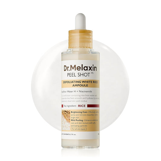 Dr.Melaxin Peel Shot Glow Rice Peeling Ampoule 80ml Face and Body Scrub