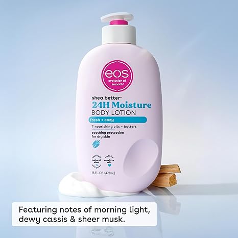 eos Shea Better Body Lotion, Fresh & Cozy, 24-Hour Moisture Skin Care