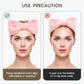 WSYUB Spa Headband and Wristbands for Face Washing, Black and Pink,6pcs