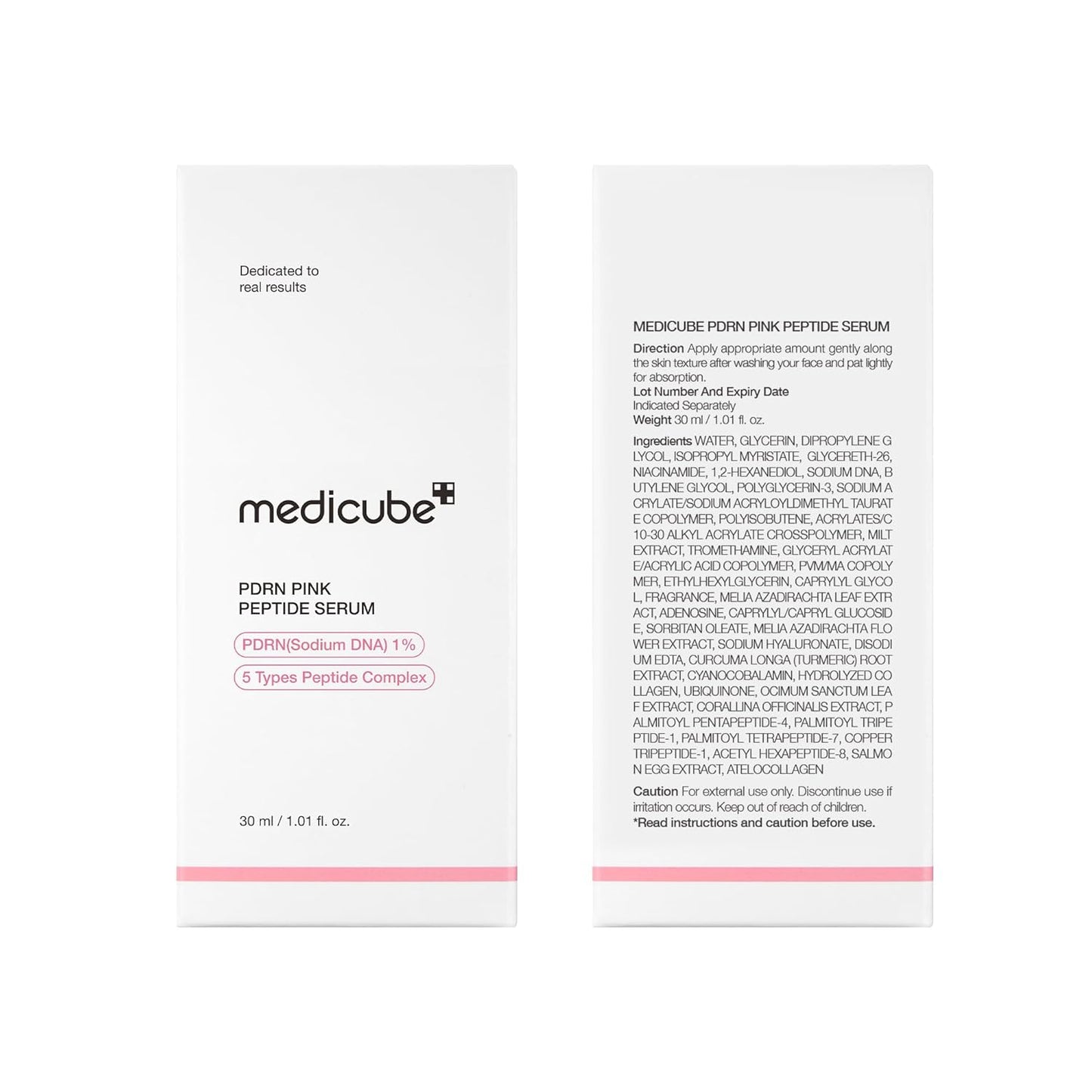 Medicube PDRN Pink Peptide Serum | Hydrating & Firming Korean Skincare | 1.01 fl oz