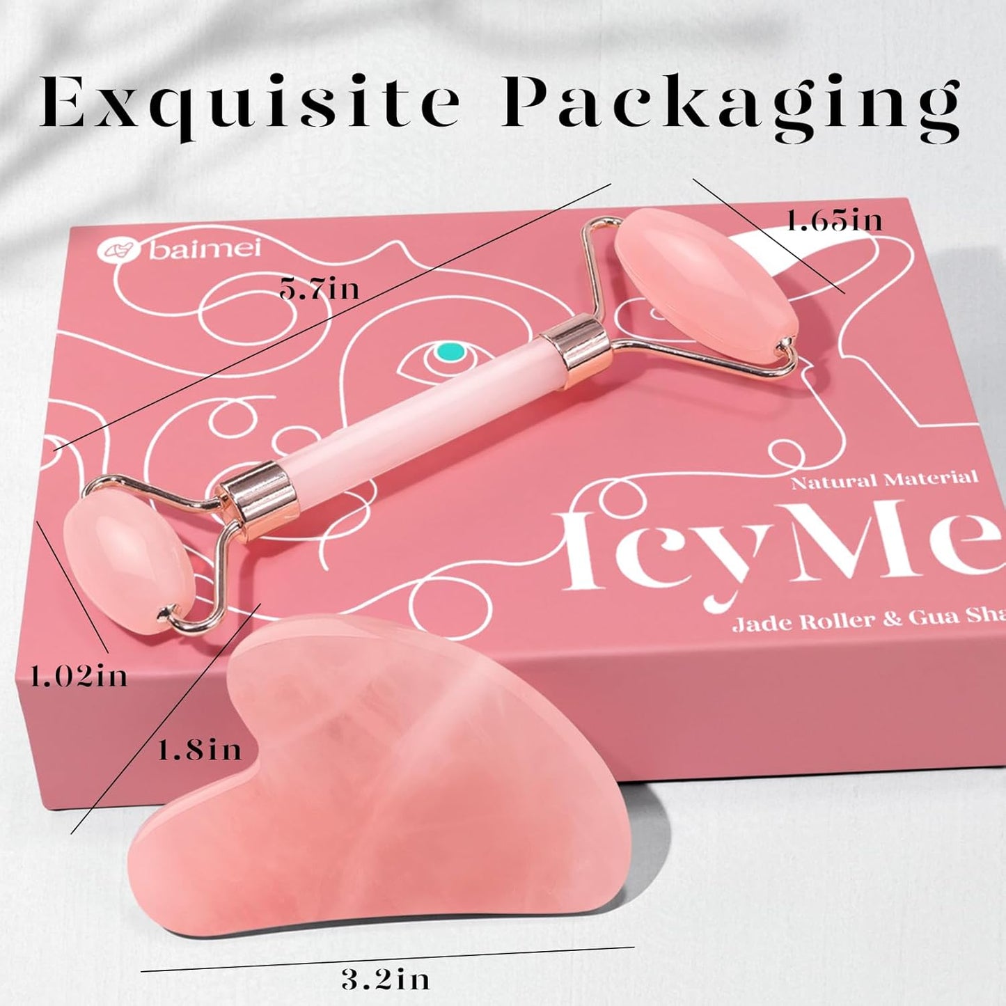 BAIMEI IcyMe Jade Roller & Gua Sha