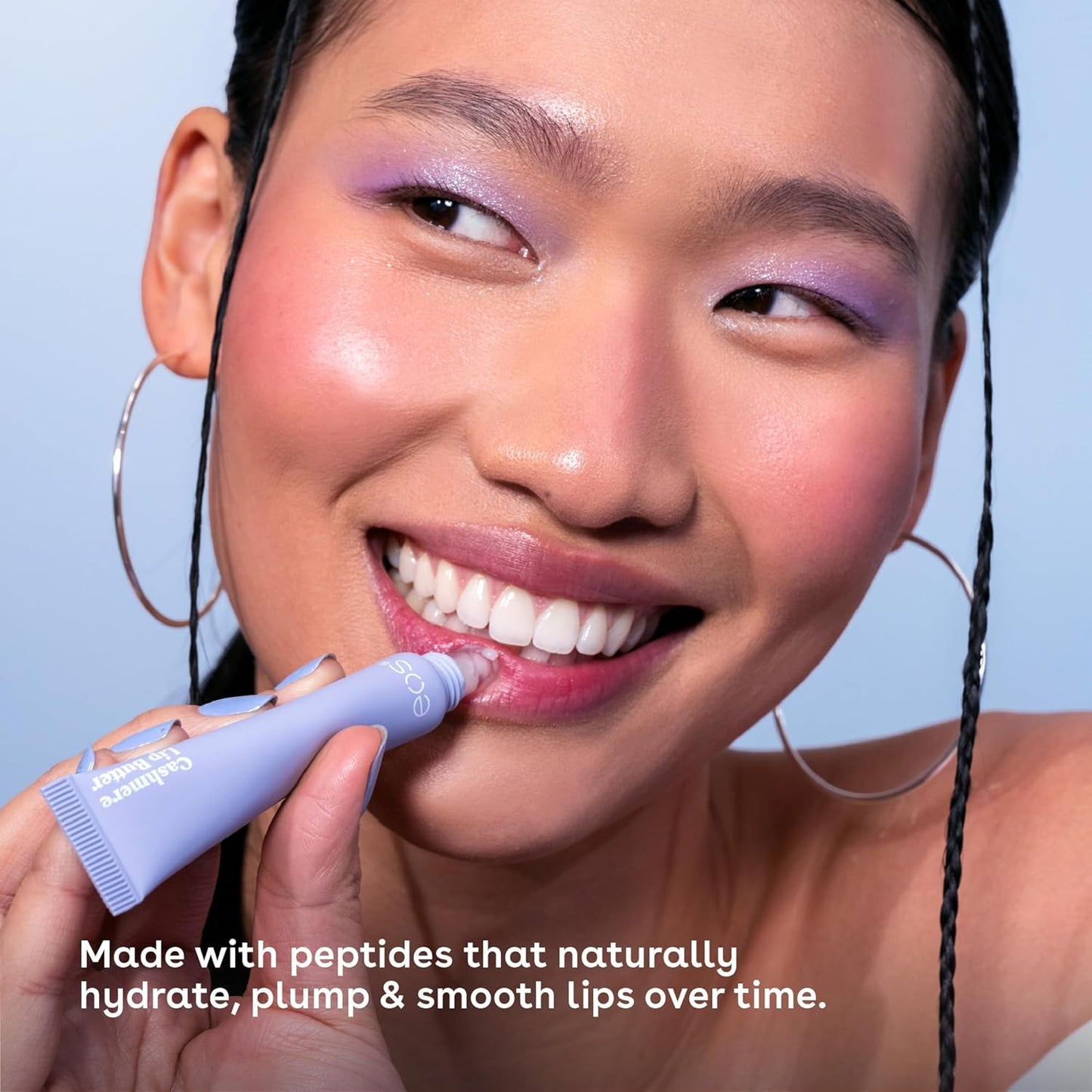 eos Cashmere Lip Butter - Vanilla Cashmere, Plumping Peptides, Smoothing
