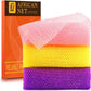 UJFQBH African Bath Sponge Set (3-Pack) | Exfoliating Net Body Scrubber