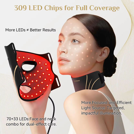 LED Light Therapy Face & Neck Mask