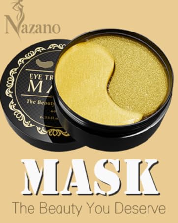 24K Gold Under Eye Patches - 60 Pack for Puffy Eyes